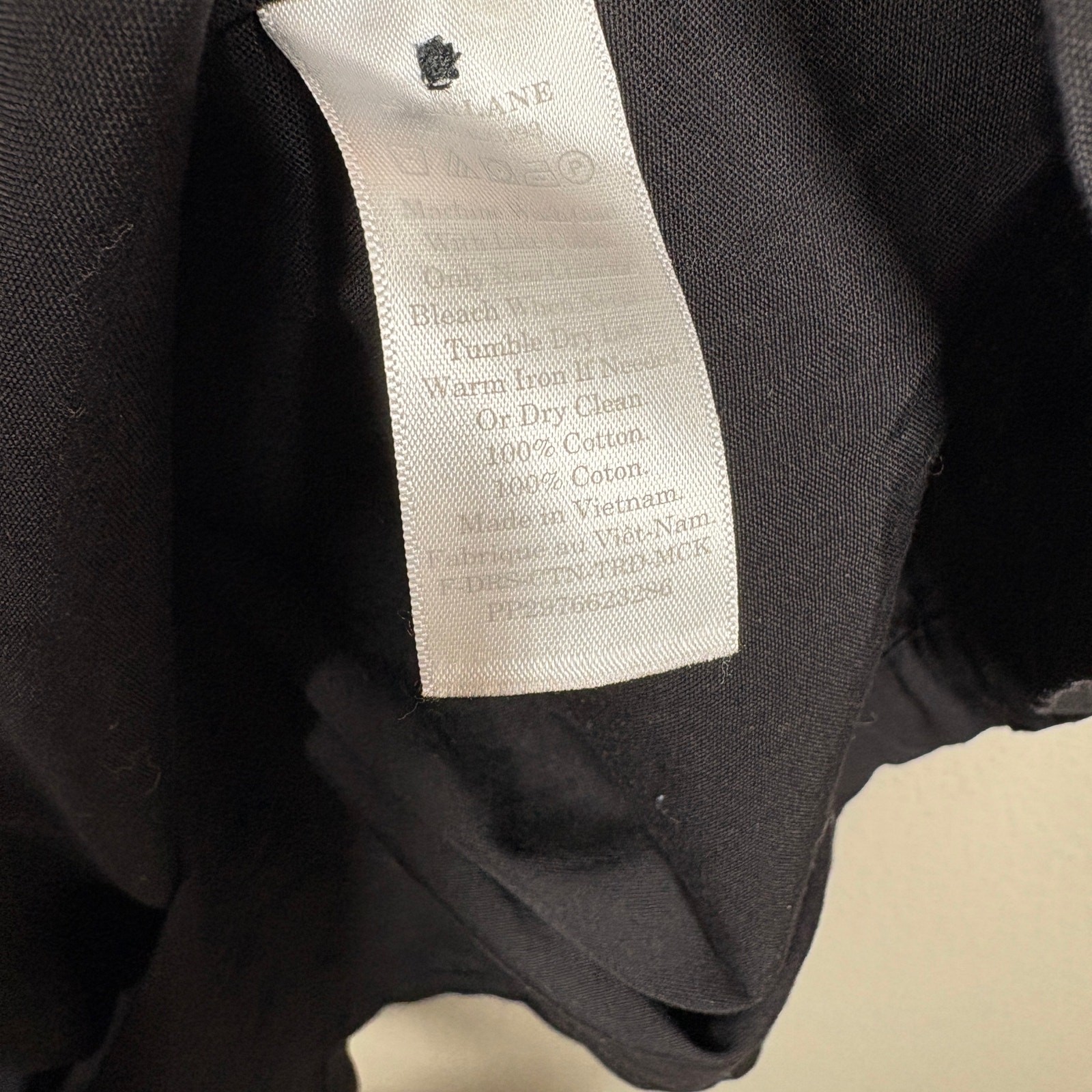 Everlane Small Mock Neck Tiered Midi Dress Black Cotton Side Pocket