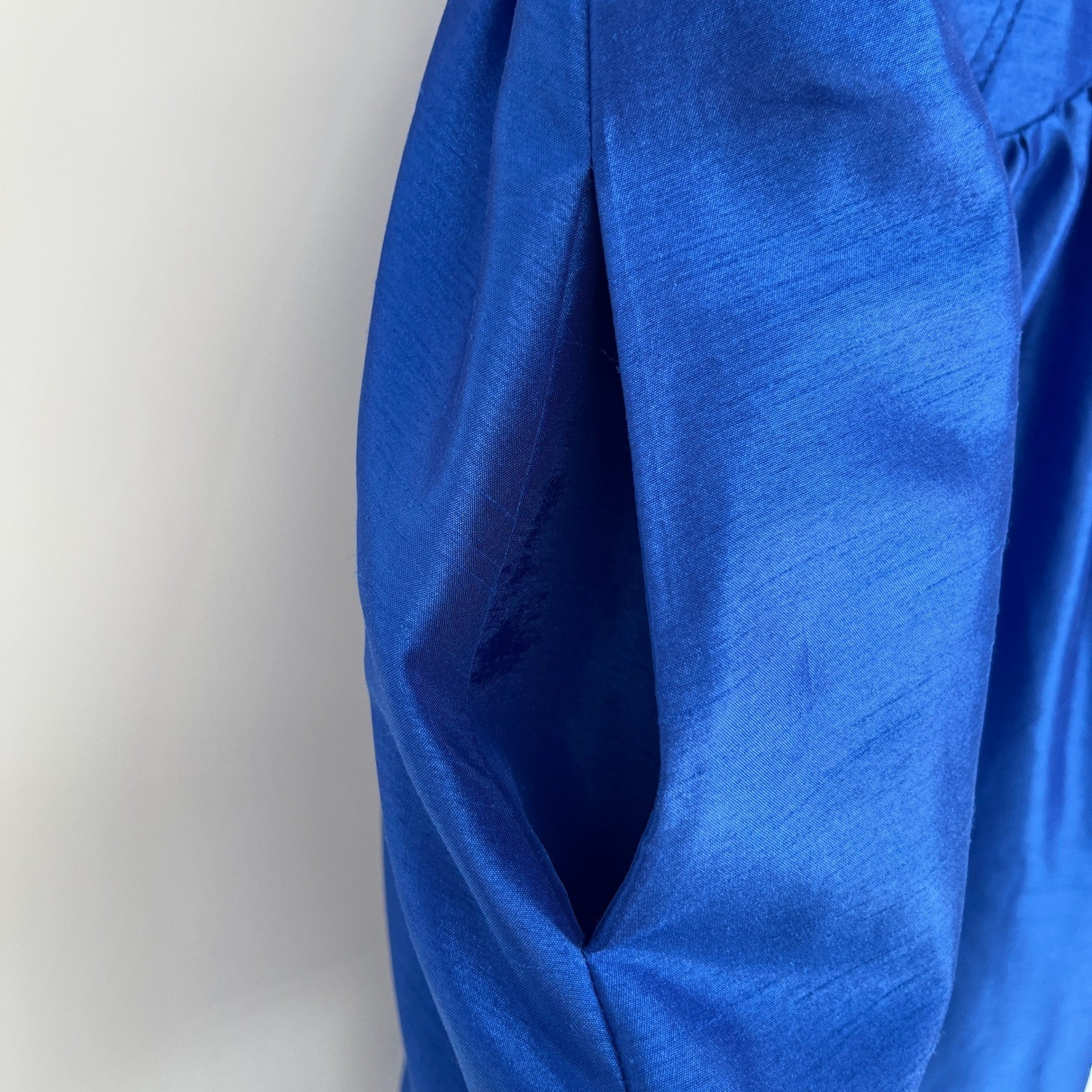 Hutch Royal Blue Midi Dress Medium Spaghetti Strap Fit Flare Wedding Guest