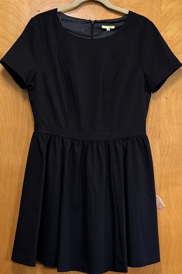 Gianni Bini Womens Daisey A Line Fit Flare Little Black Mini Dress Sz M NEW