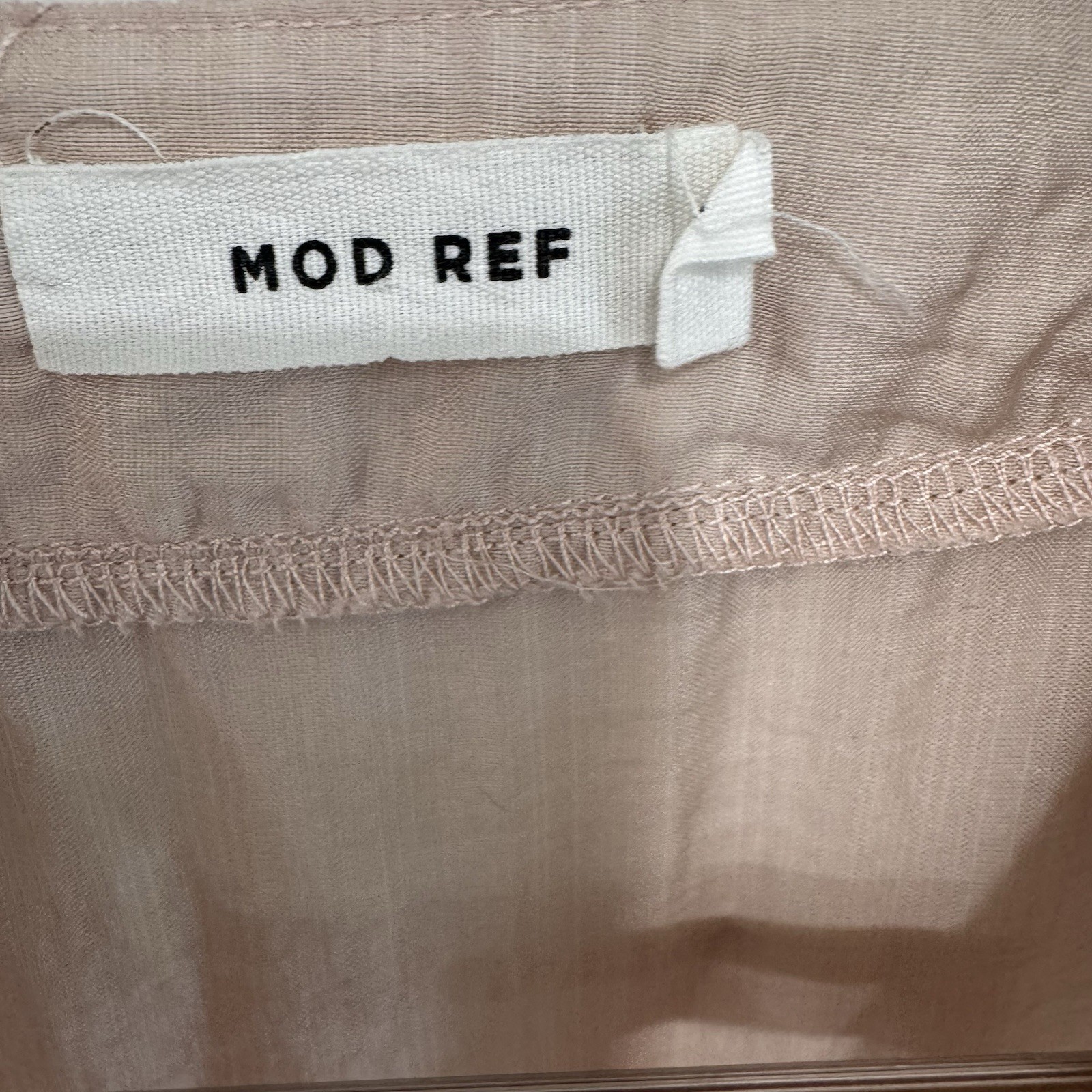 MOD REF Blush Pink Tencel Midi Dress Minimalist Resort Cottagecore