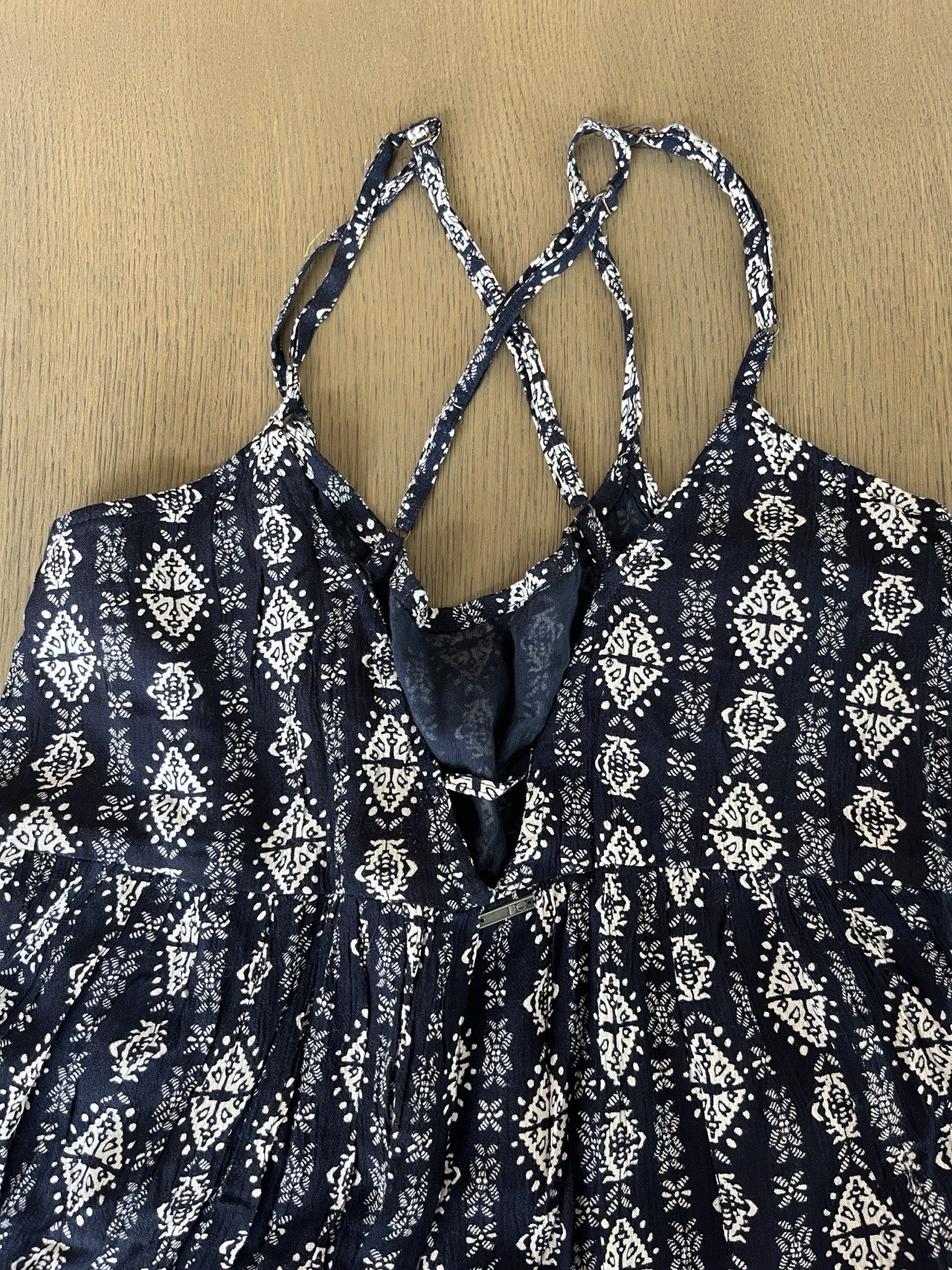 Beach by Exist Women’s Geometric Blue/White Mini Dress Size M