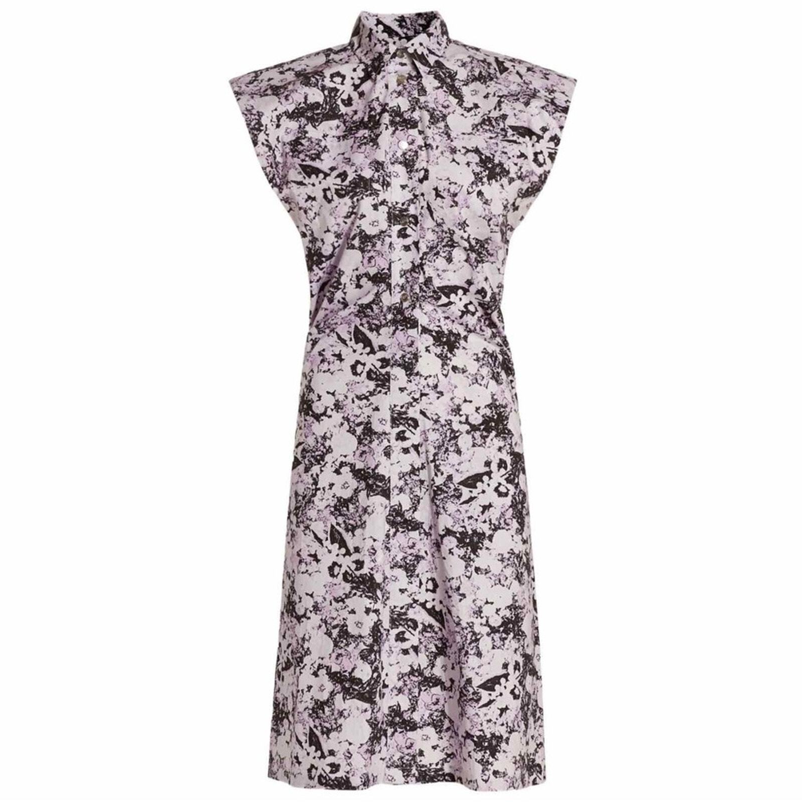 Remain Birger Christensen Marika Printed Pastel Lilac Dress Size US 6 EU 38