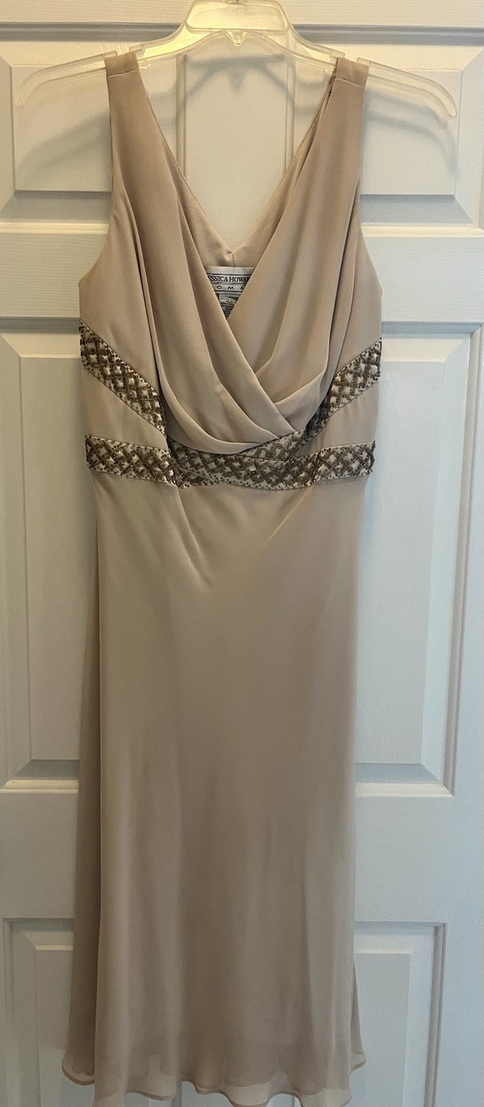 Jessica Howard Beaded Bodice Elegant Dress Size 16