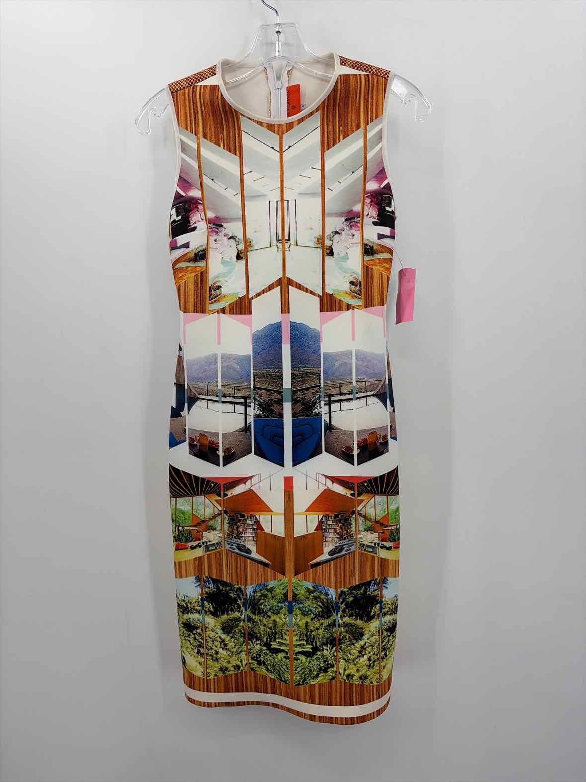 Pre-Owned Clover Canyon Orange Size Small Knee Length Sleeveless Dress