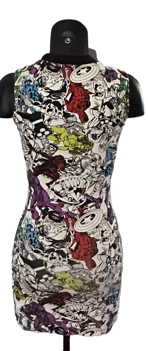 Marvel Comics Small Tank BodyCon Fitted Stretch Dress RN 71868 Hero’s & Villains