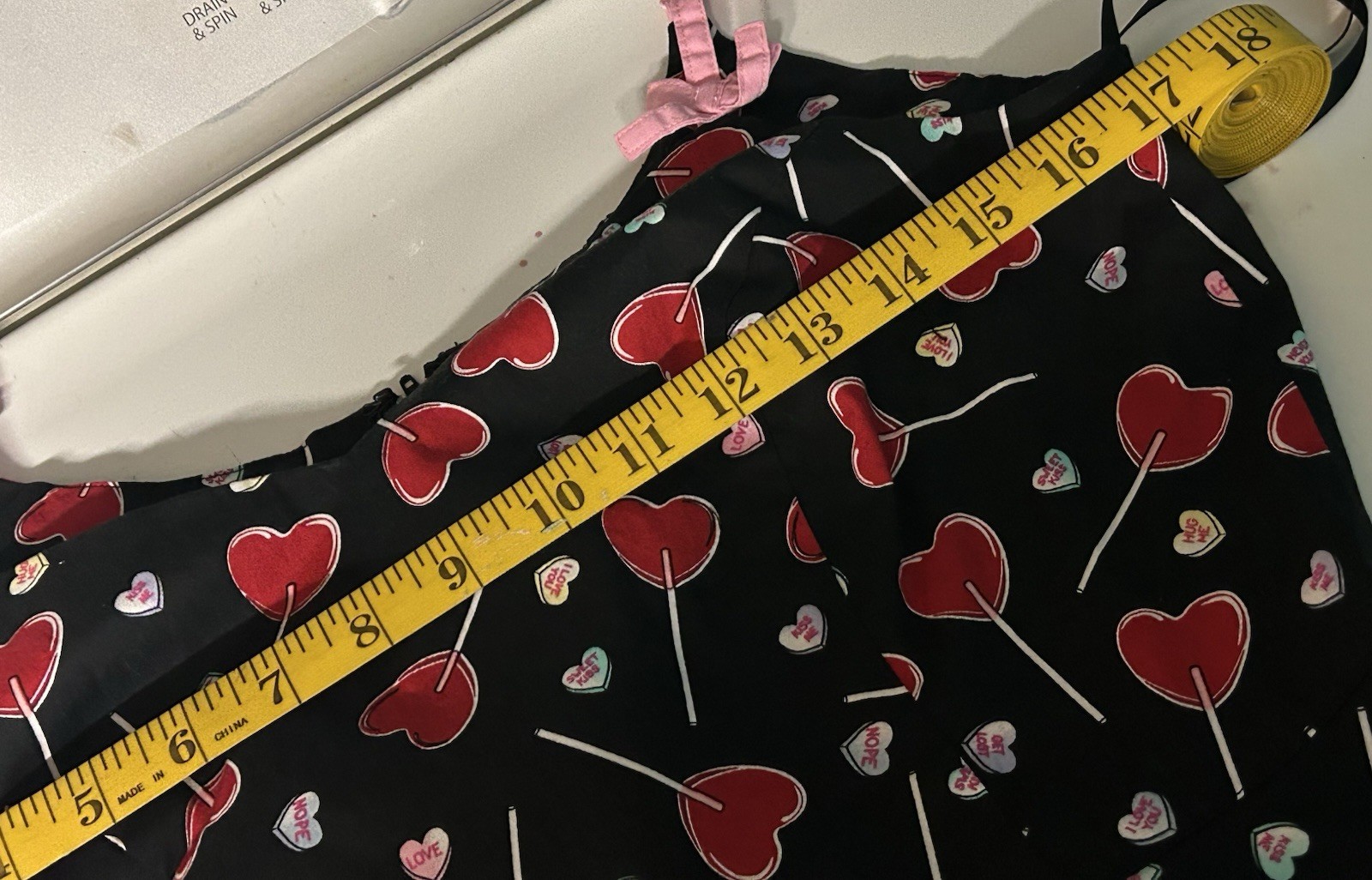 Hell Bunny Black Red Candy Heart Lollipop Swing Sweetheart Dress Medium Pinup