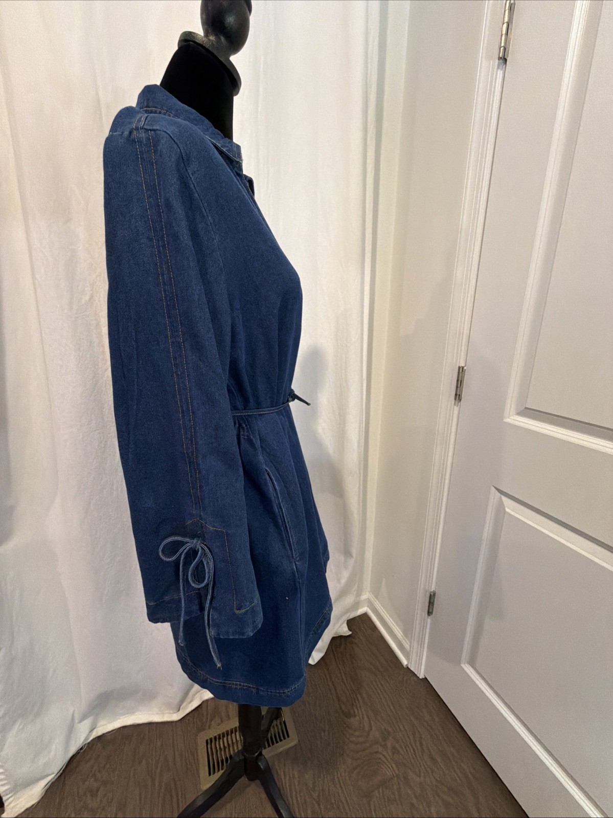 💥Entro🔥Denim Tunic Mini Baby Doll/Resort/City/Modern/Rodeo/Western~Sz~L/EUC💥