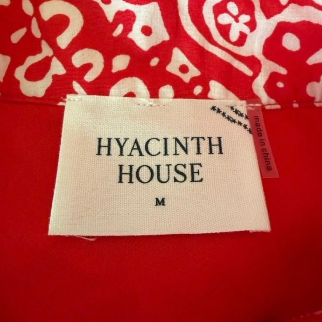 Hyacinth House Medium Sleeveless Red & White Floral Hillsborough Midi Dress NEW