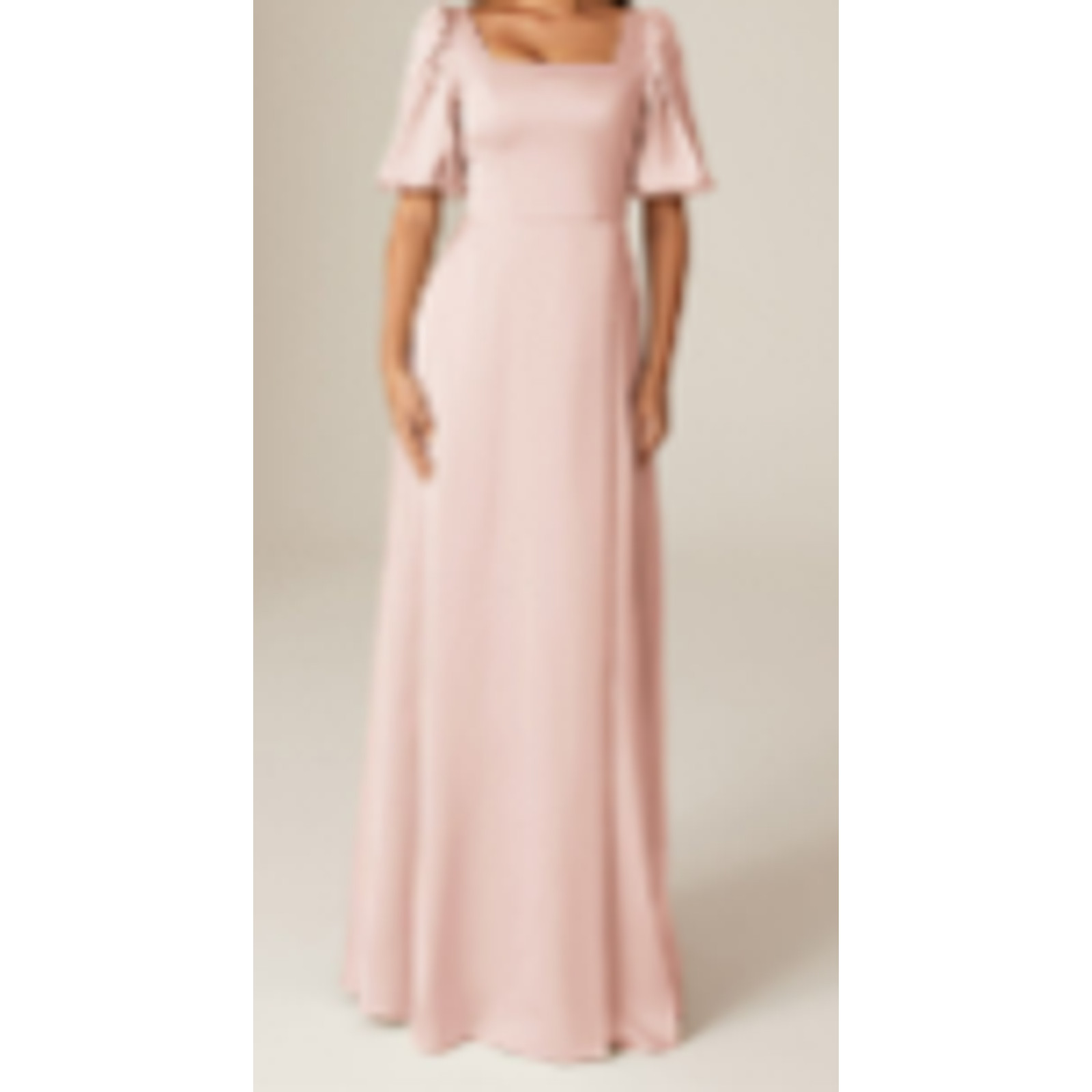FORMAL AW SZ 2 XS pearl pink satin Etta bridesmaid formal party dress NEW b38