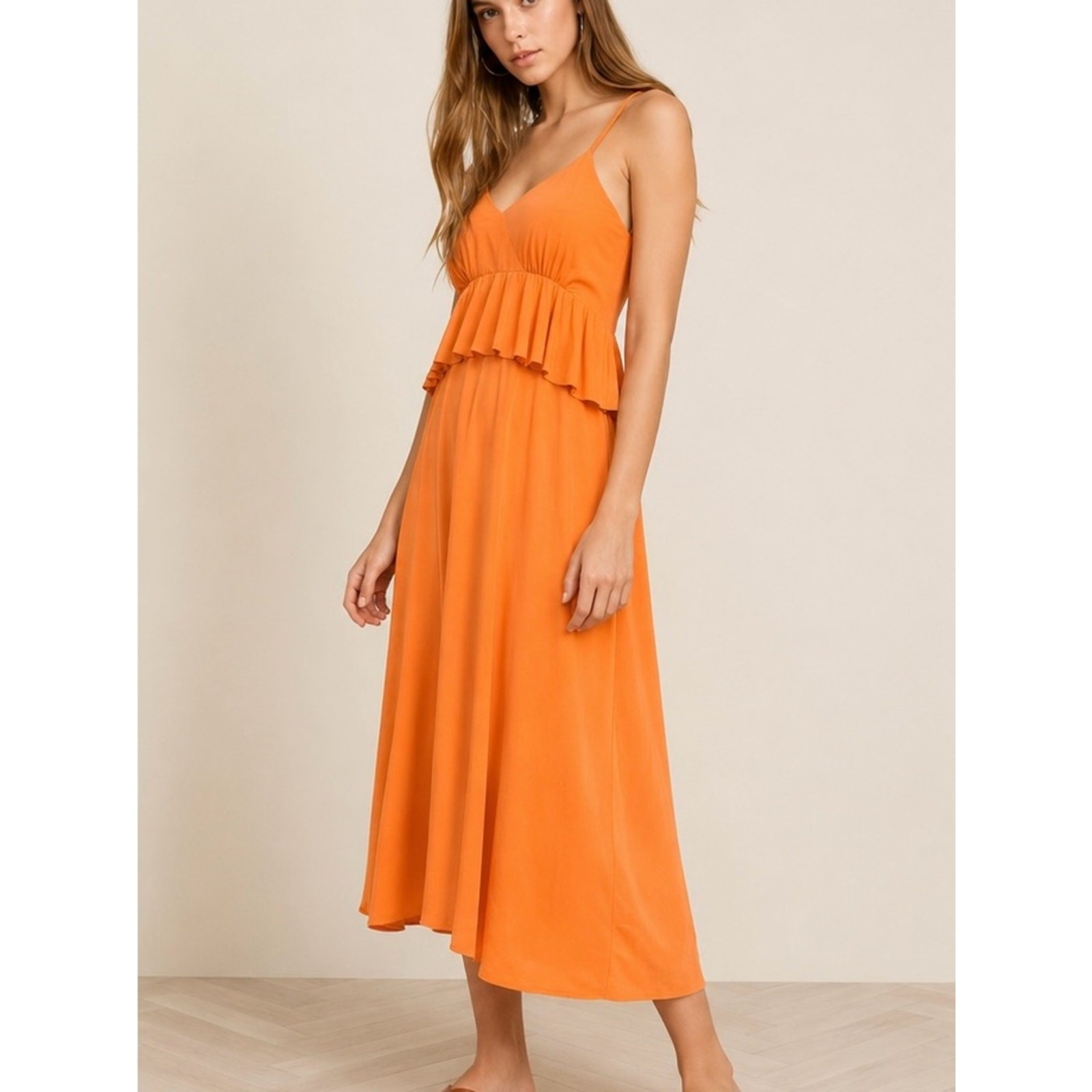 ASOS vivid orange slinky peplum dress. Texas longhorns – summer 2026 – 6