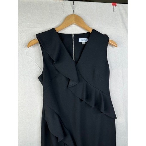 Calvin Klein Asymmetrical Ruffle Sheath Dress Black Size 6