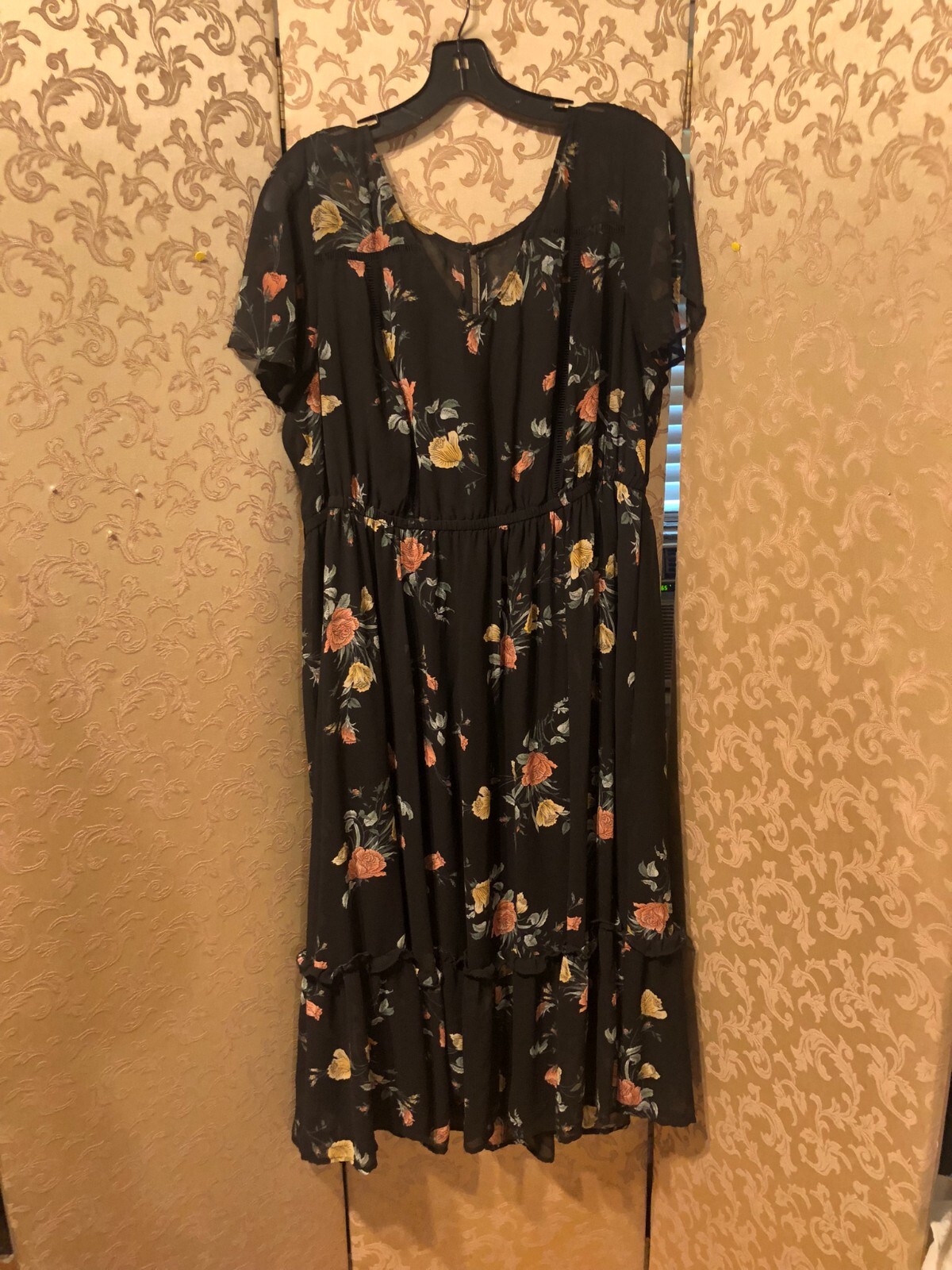 TORRID Black Pink Multi-Color Floral Dress Size 2