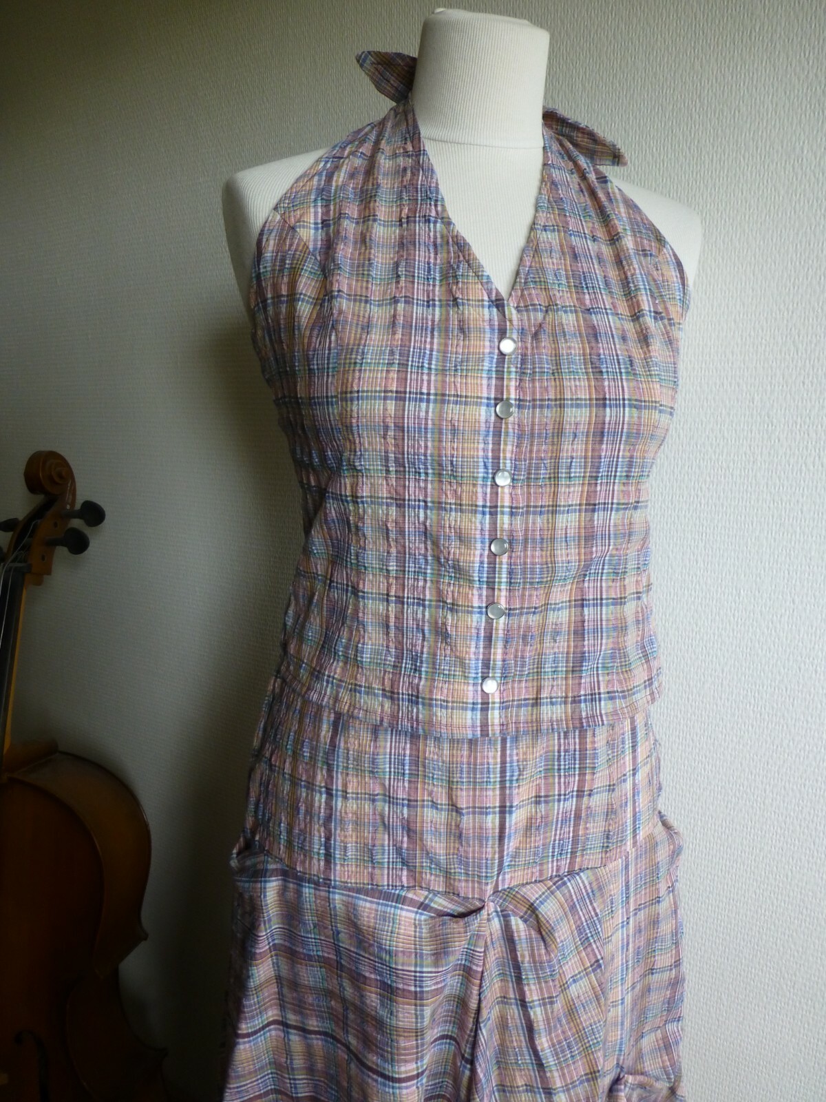 Creation de la Maison, 3 piece BOHO summer set with maxi skirt, multicoloured, size 38/