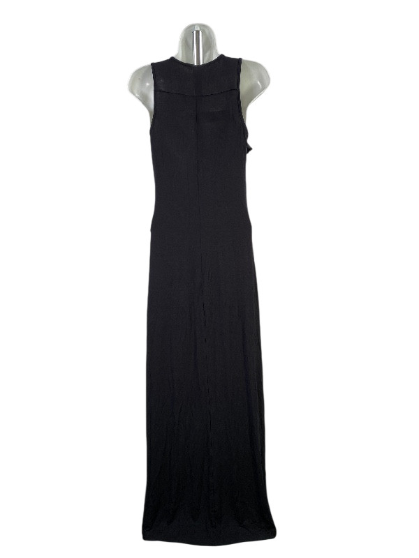 BCBGeneration Women’s Black Ruffle Front Sleeveless Maxi Dress – XS