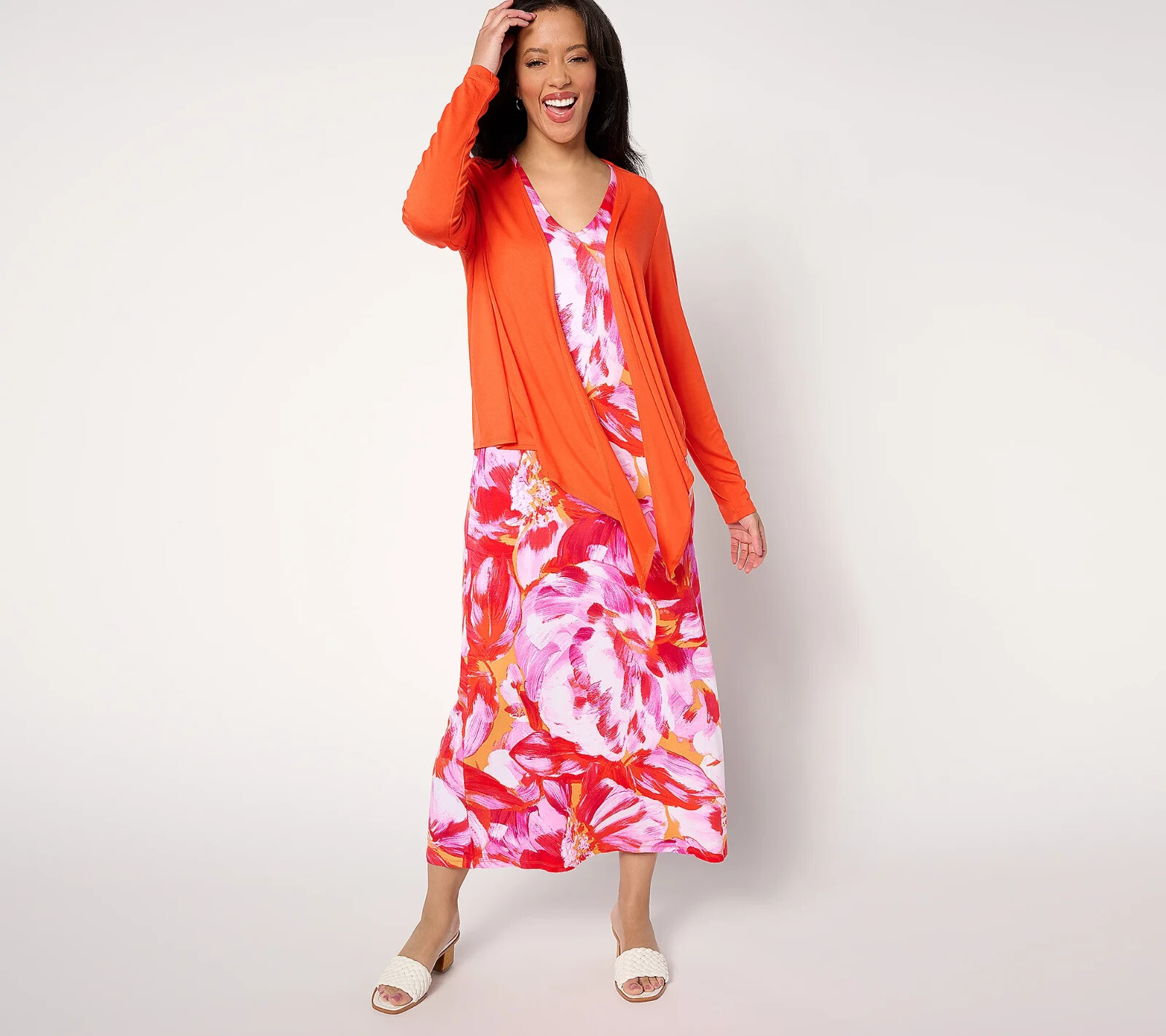 Belle by Kim Gravel Petite Better Together Dress & Shrug Set Gala LP A634849