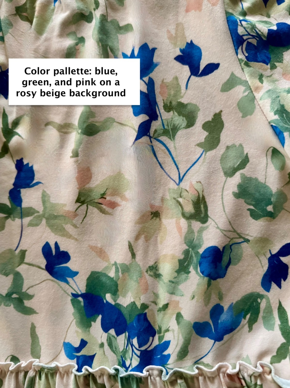 Womens Abstract Floral Soft & Versatile Tiered Pullover SUMMER DRESS Sz L – EUC