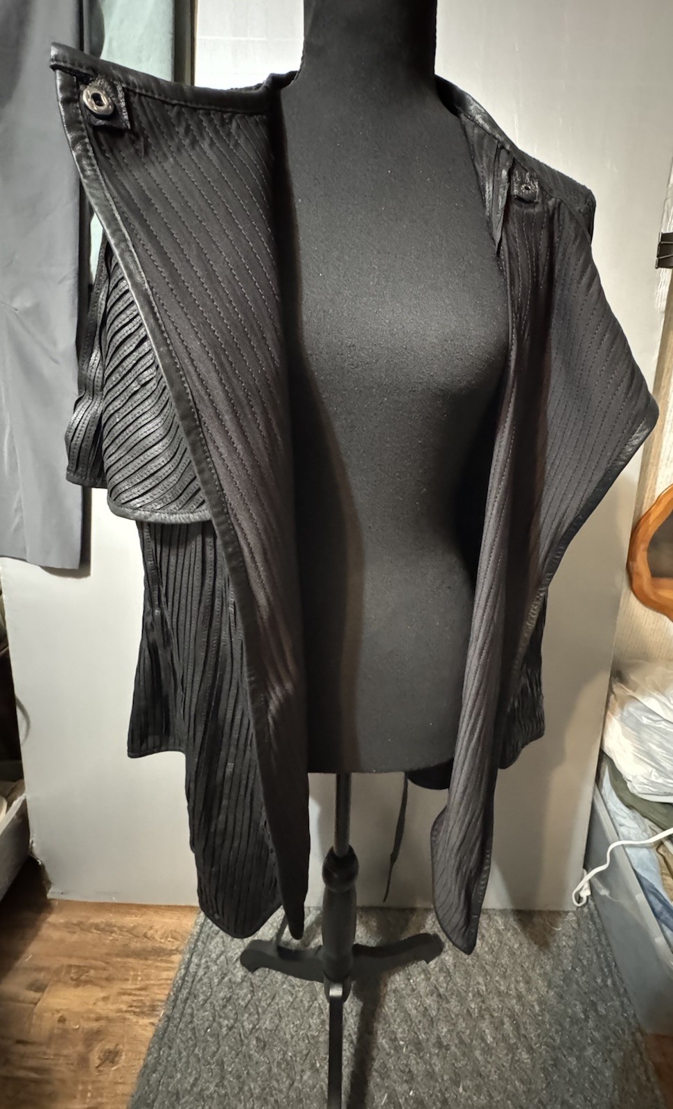 Mark & James by Badgley Mischka Leather Dress SZ L Goth Renaissance Gladiator