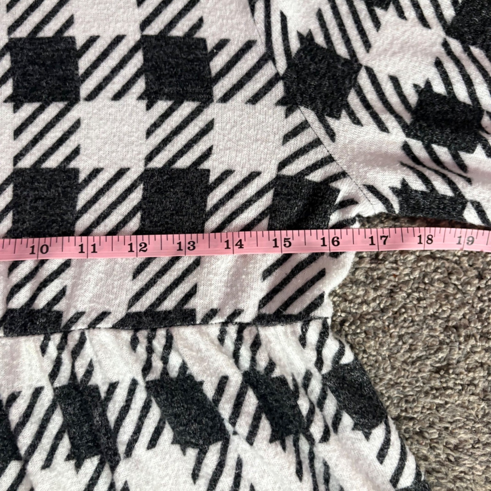 Major Label Group Black White Buffalo Plaid Tiered Babydoll Mini Dress XL