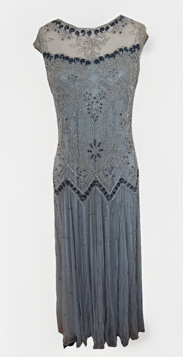 Sale! Pisarro Nights Great Gatsby Gorgeous Beaded Evening Prom Dress Gown Size 4