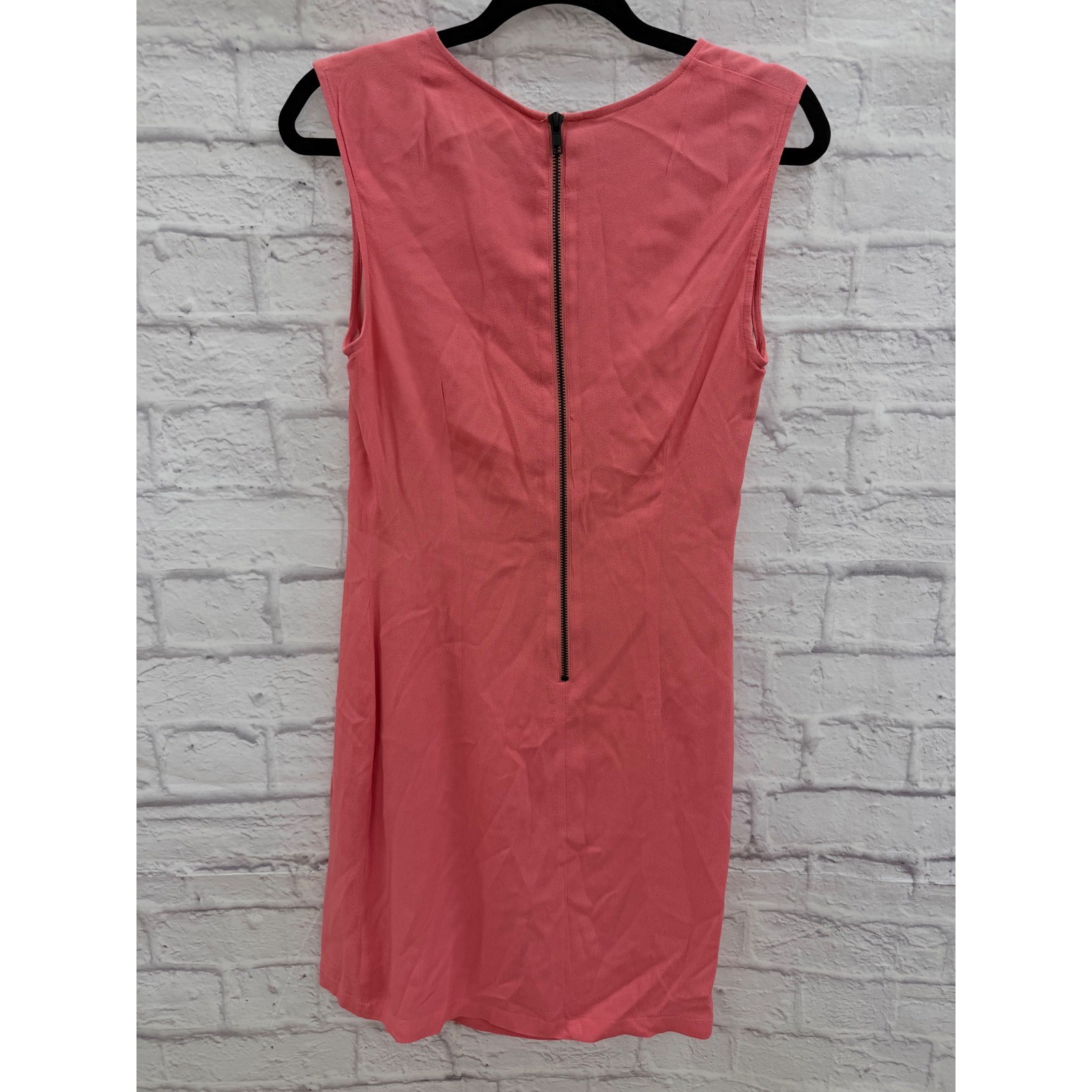 House of Dagmar Peachy Pink Side Ruched Sleeveless Sheath Dress Sz 36 US 4 S