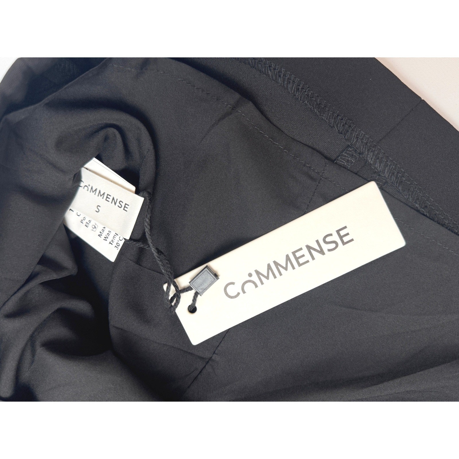 Commense Elegant A-line Mini Dress Black Small