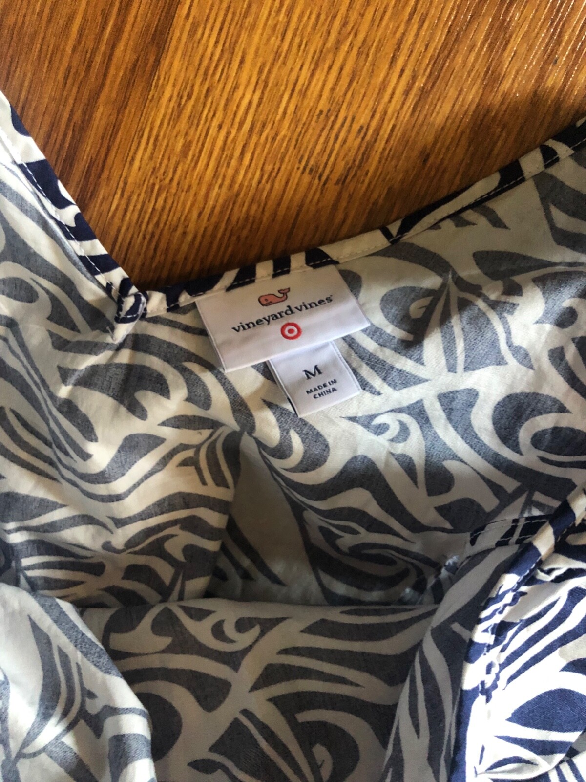 VINEYARD VINES TARGET Dress M Cotton NOVELTY BOAT Print RUFFLE Stripe GROSGRAIN