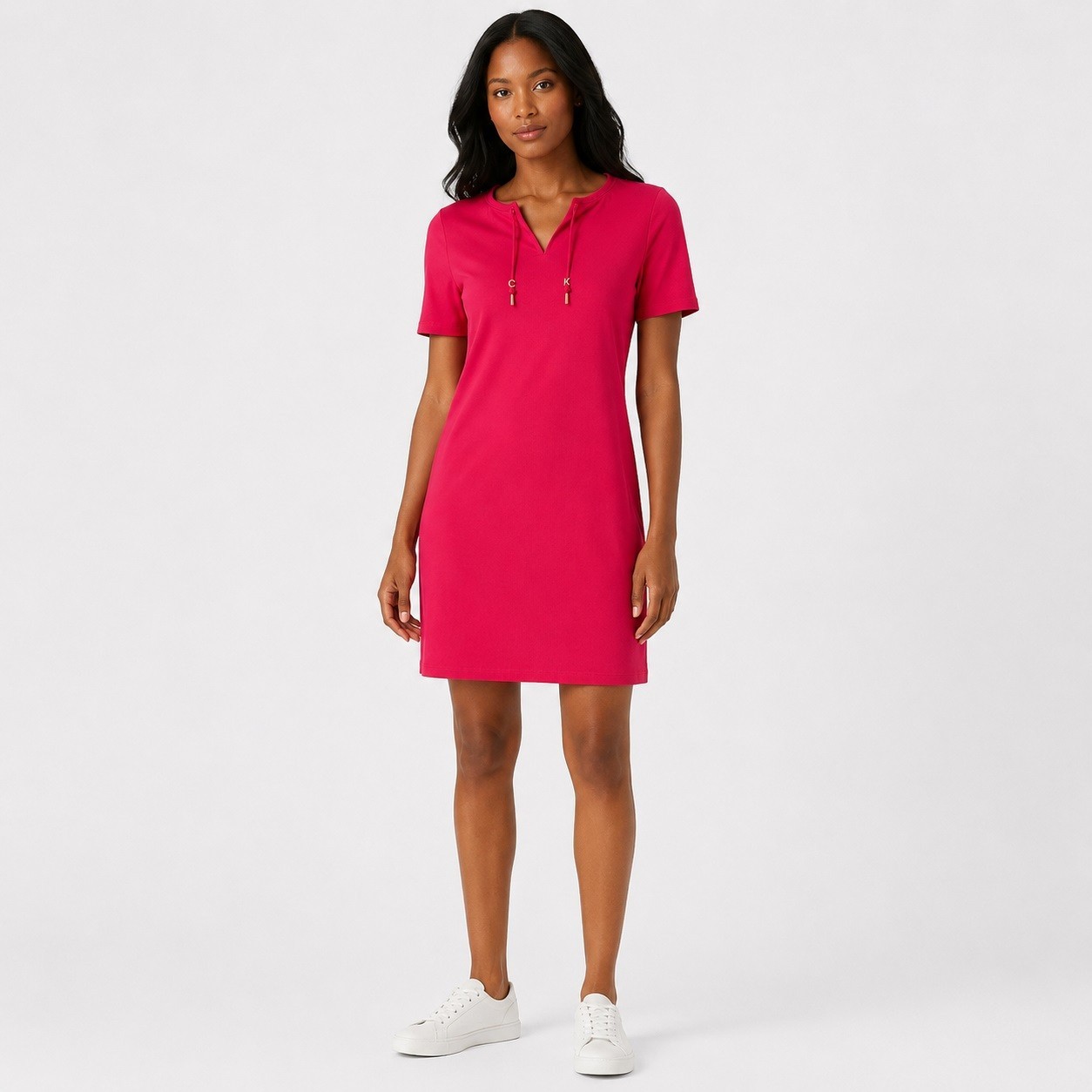 Calvin Klein Lipstick T-Shirt Short Sleeve Dress