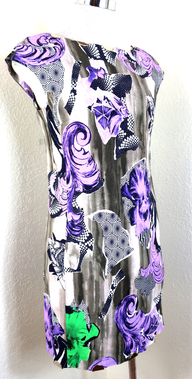 VERSACE Collection Cocktail Bodycon Sheat Dress Embellished Small Med 40 6 7 8
