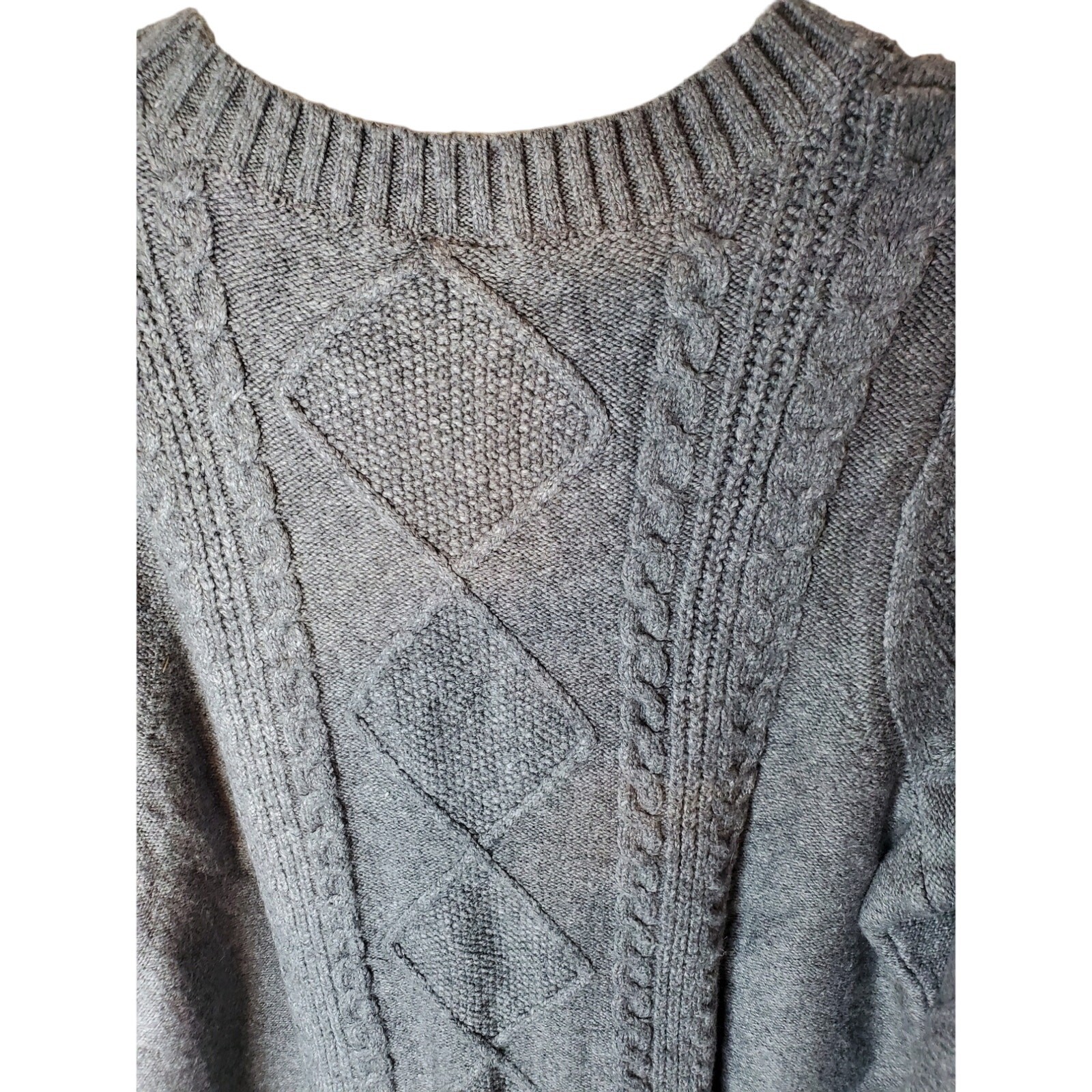 Torrid at the Knee Cotton Acrylic Cable Knit Dress, Heather Grey, 2X, NWT