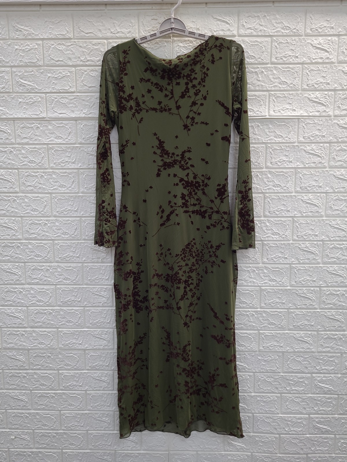 New Disturbia Jael Flocked Devoré Midi Dress Women’s US Size 6