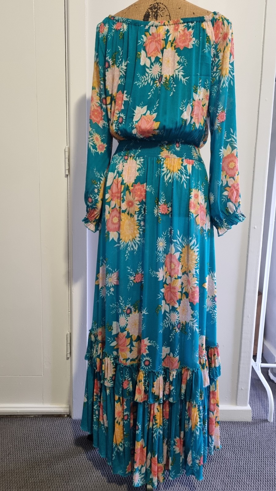 🦋Spell And The Gypsy L Jagger Teal Gown AS NEW