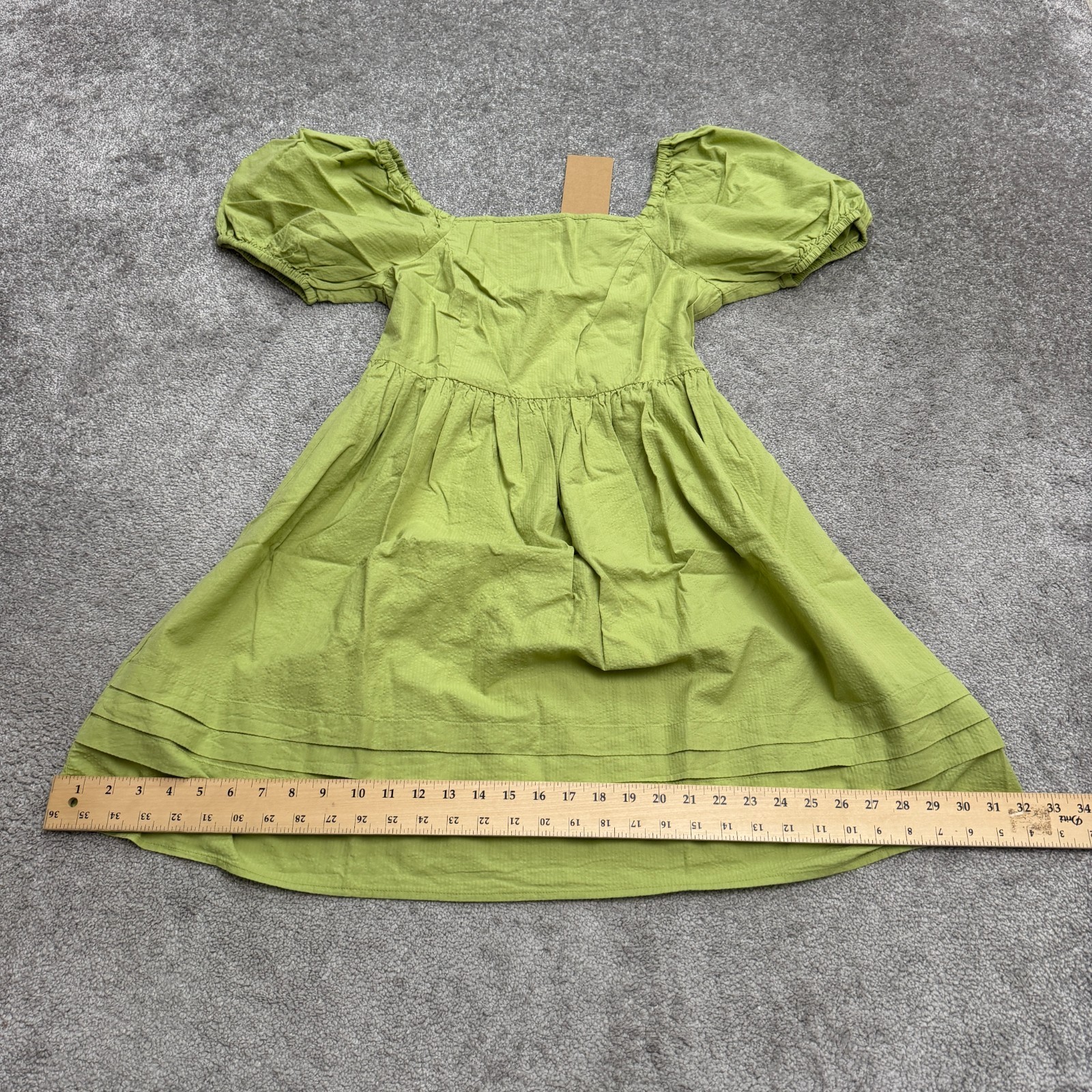 Princess Highway Modcloth Sanda Puff Sleeve A-Line Mini Dress Women 10 Green NWT