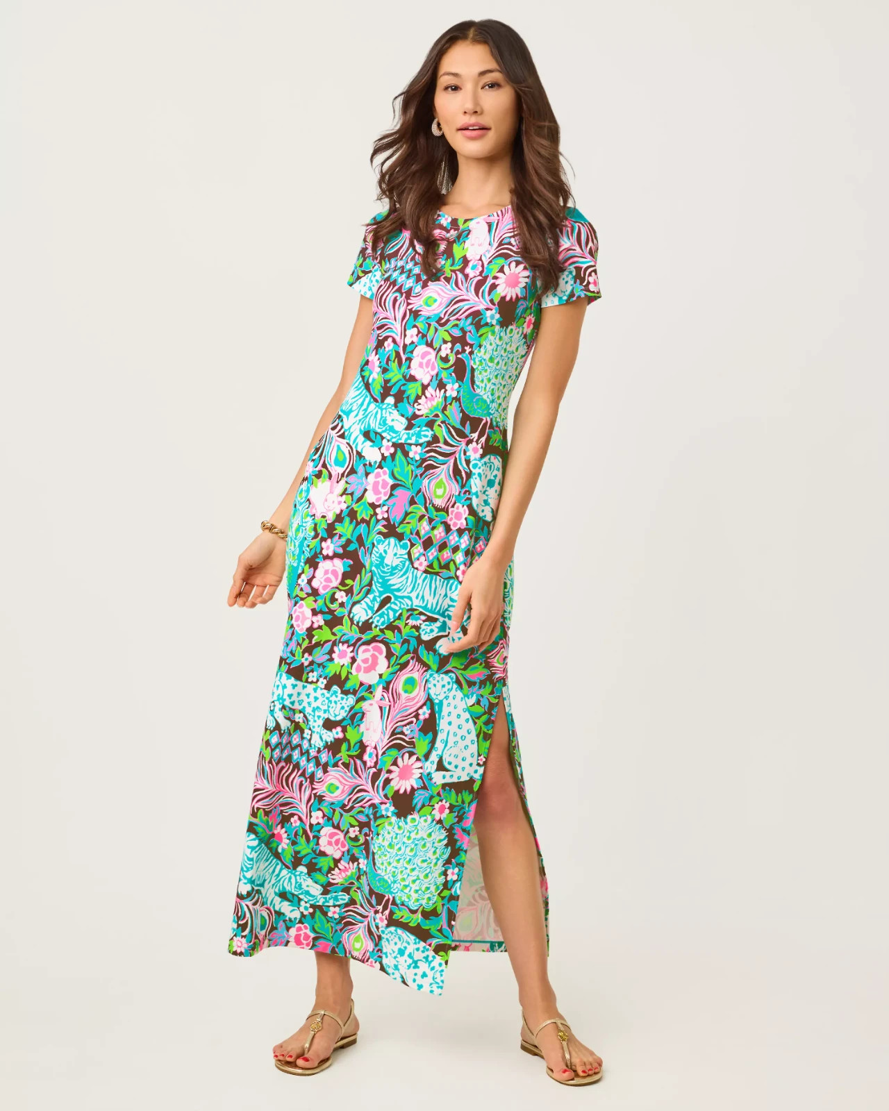 NWT Lilly Pulitzer UPF 50+ ChillyLilly Kaden Maxi Dress 2 Color , Choose Size !