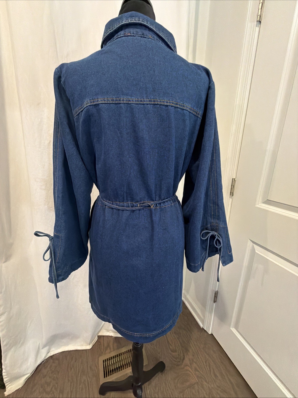 💥Entro🔥Denim Tunic Mini Baby Doll/Resort/City/Modern/Rodeo/Western~Sz~L/EUC💥