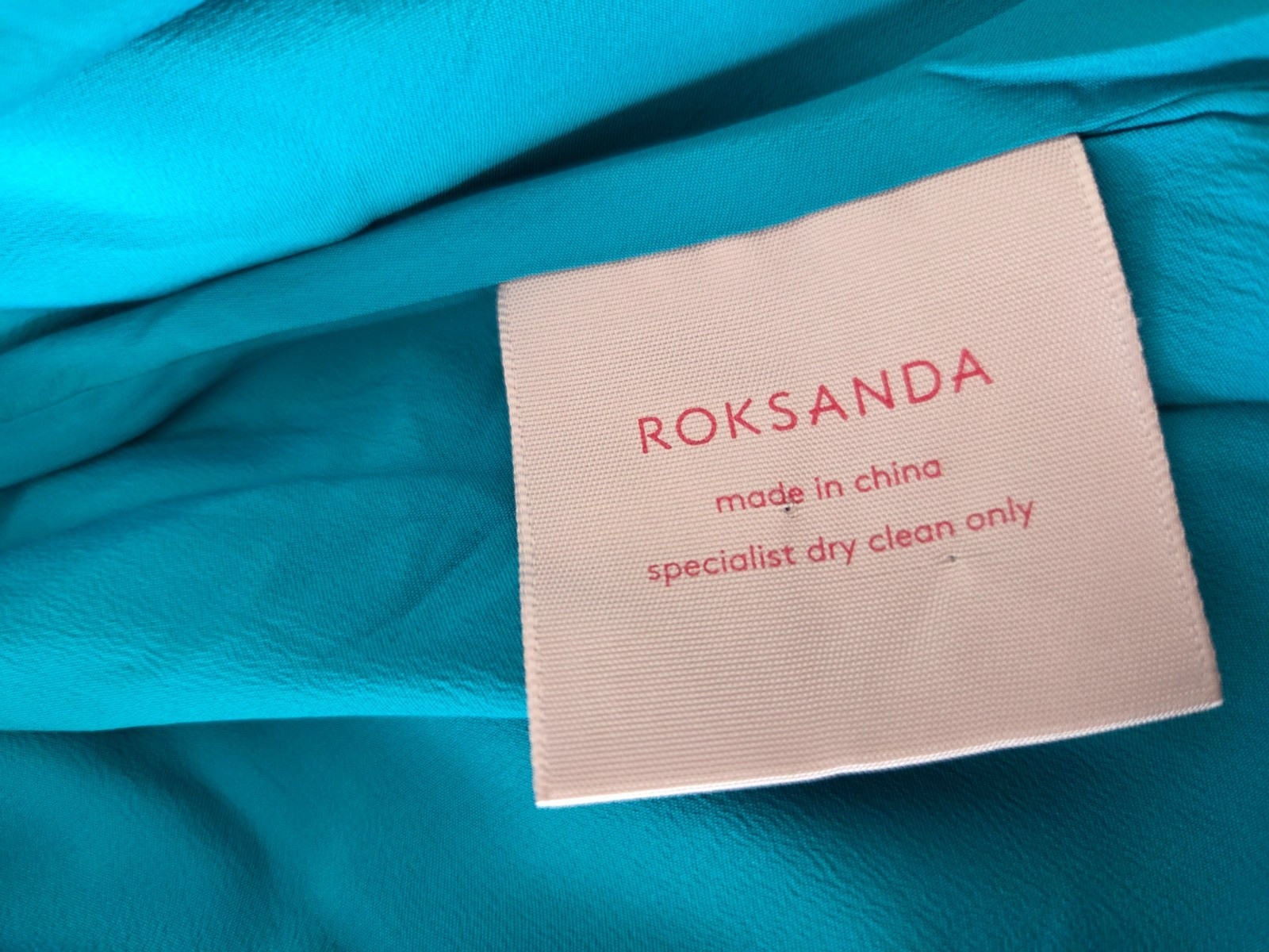 Roksanda Adele cape sleeve Teal Blue crepe midi dress UK 16