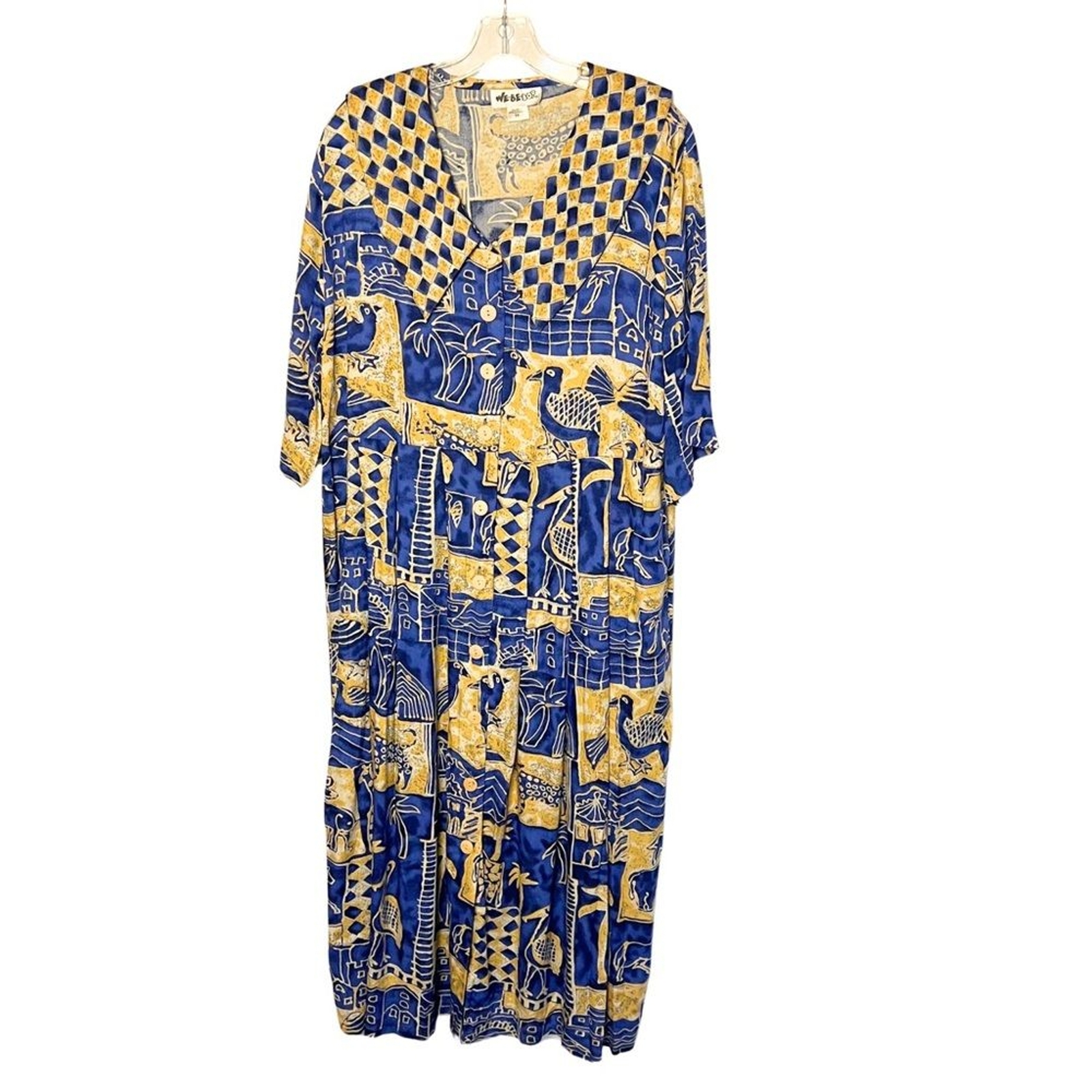 We Be Bop NWT Donna Shirt Dress Zoo Combo Sz 2X Quirky Prairie Y2K Animal Print