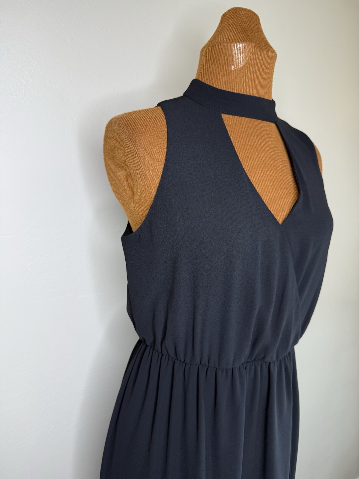 I. N. San Francisco Keyhole Neck Sheer Maxi Sleeveless Size Small