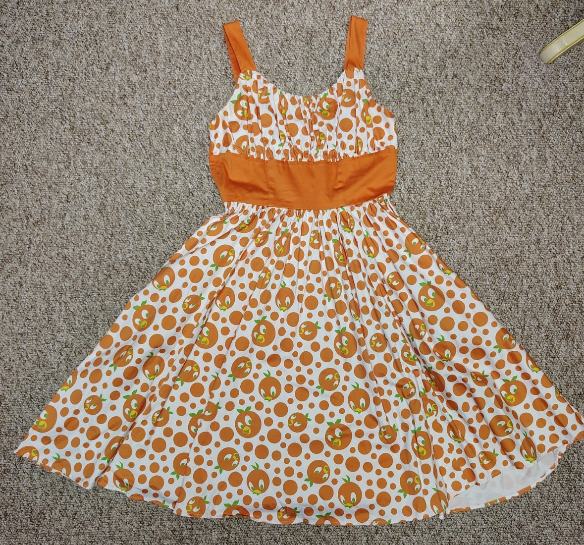 Disney Parks Authentic Original Adult Size Medium Orange Bird Dress