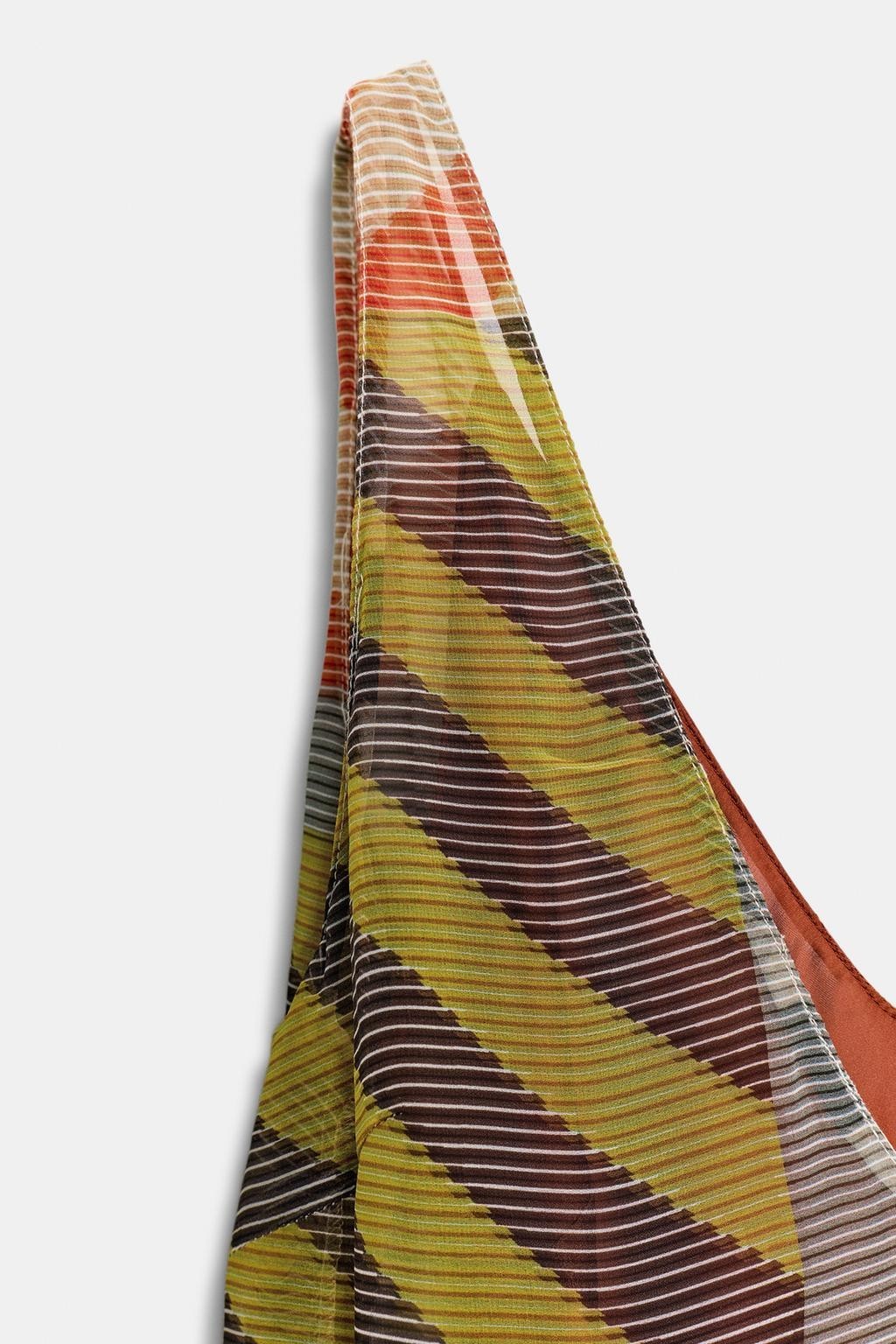 ZARA 2026 ASYMMETRIC MIDI PATCHWORK MULTICOLORED PRINT DRESS sz XS