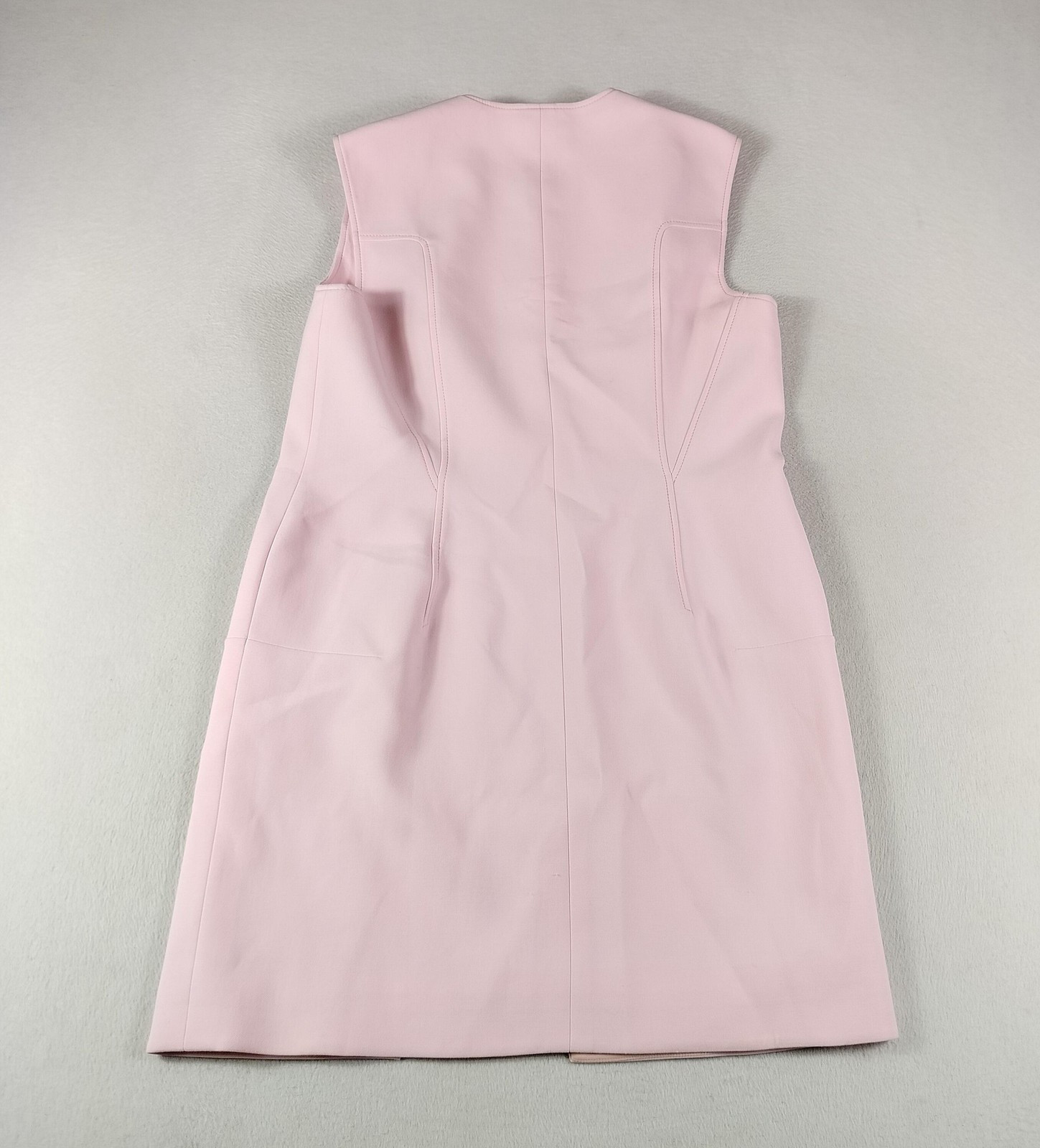 Versace Collection Dress Womens 50 Pink Sleeveless Sheath Medusa Zip Ring Pull
