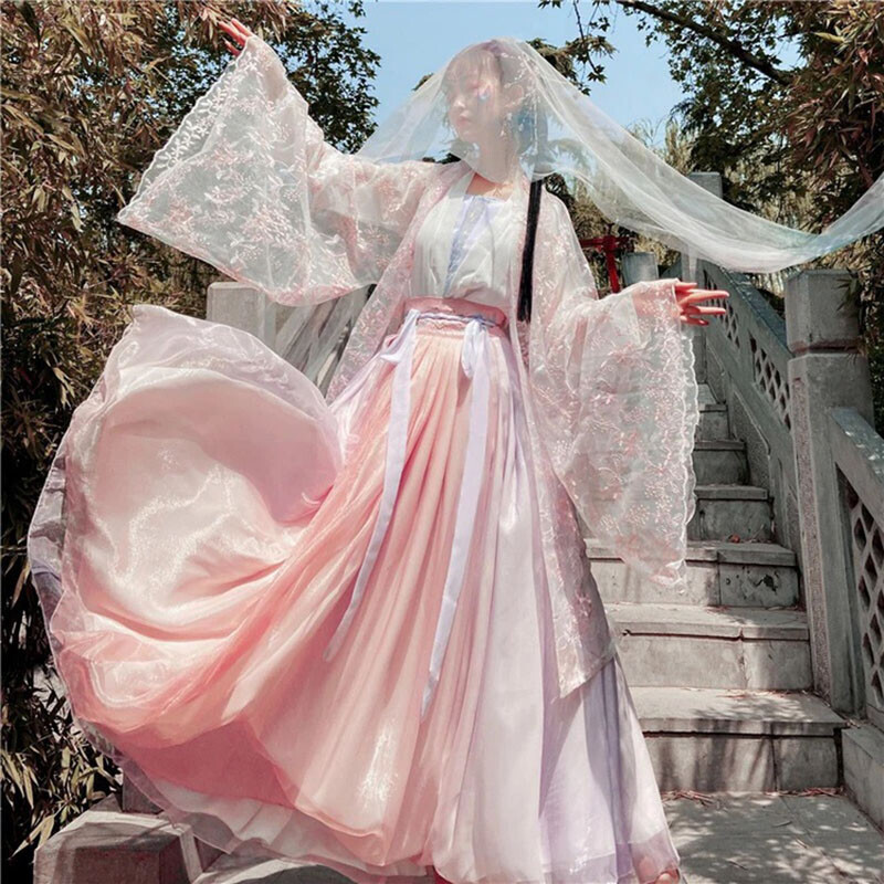 Chinese Traditional Womens Hanfu Ancient Ruqun Robe Costume Cosplay Dance Dress