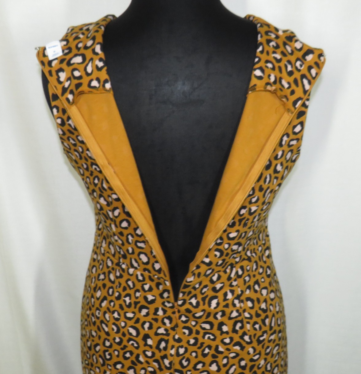 Old Navy Cotton Blend Leopard Print Sleeveless Sheath Dress Size XL