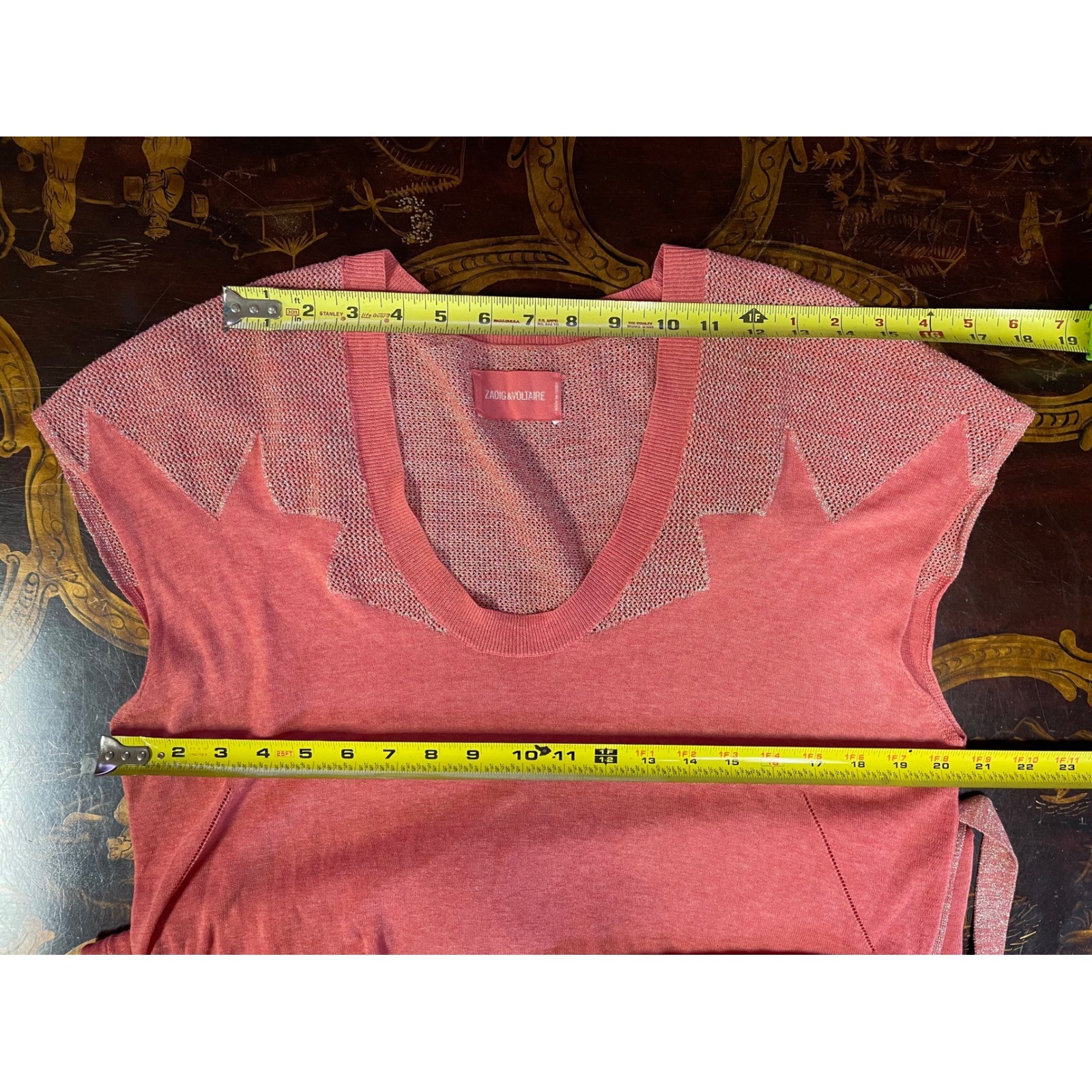 Zadig & Voltaire Rimo CNY Pink Metallic Knit Mini Dress Belted Boho Rock Chic M