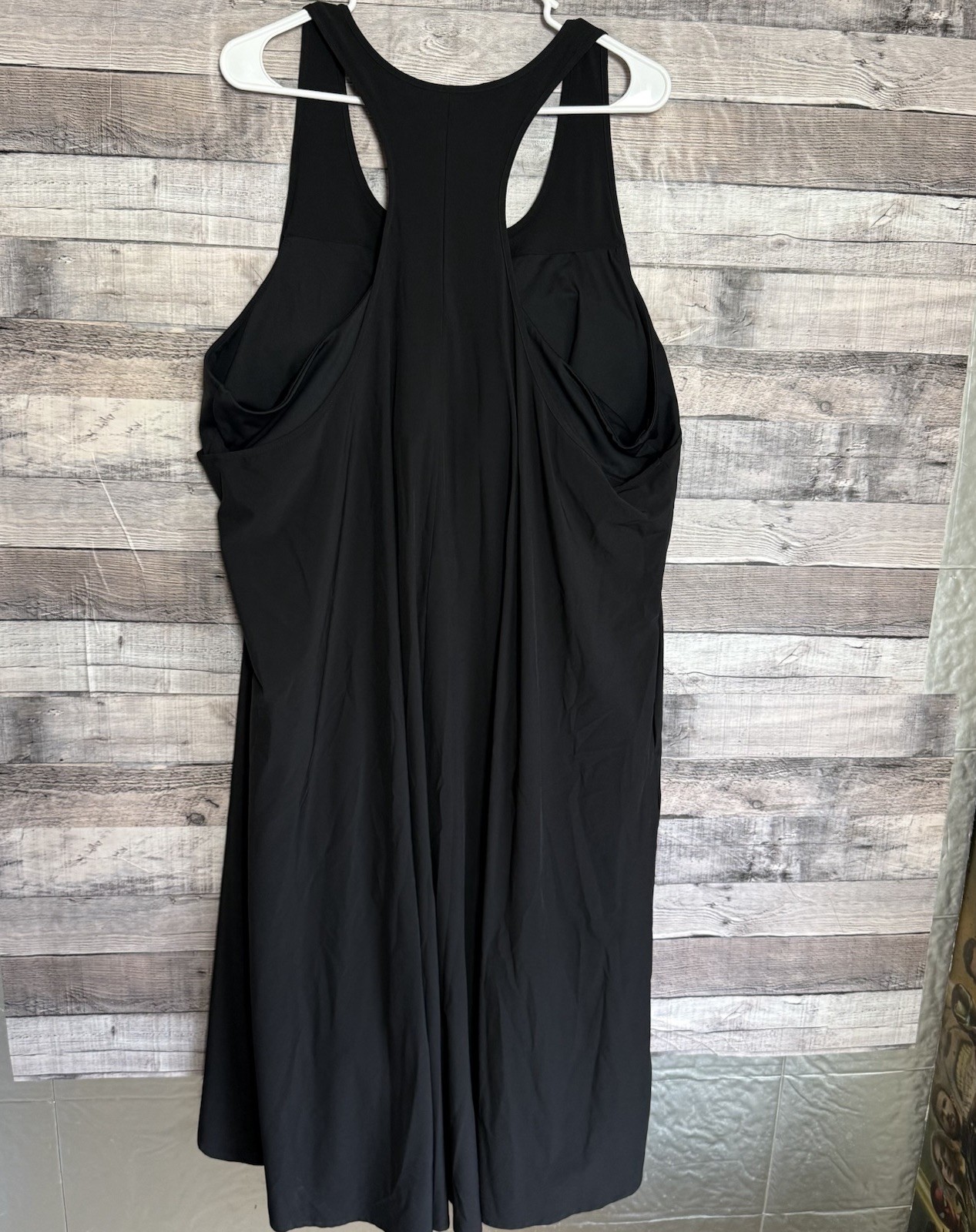 Halara Breezeful Black Racerback High Low Flowy Midi Dress Athletic 3X Bra-in