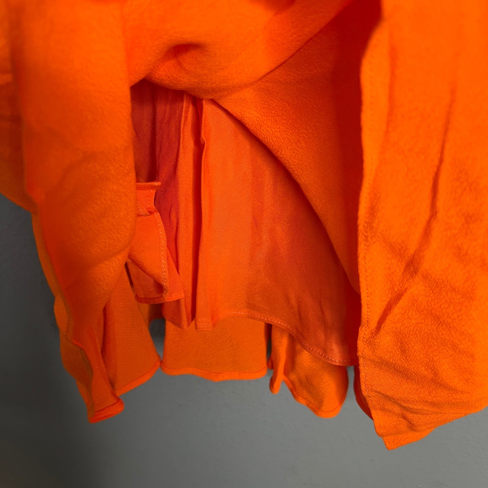 Olivaceous Orange Mini Dress Size M Square Neck Spaghetti Strap NWT
