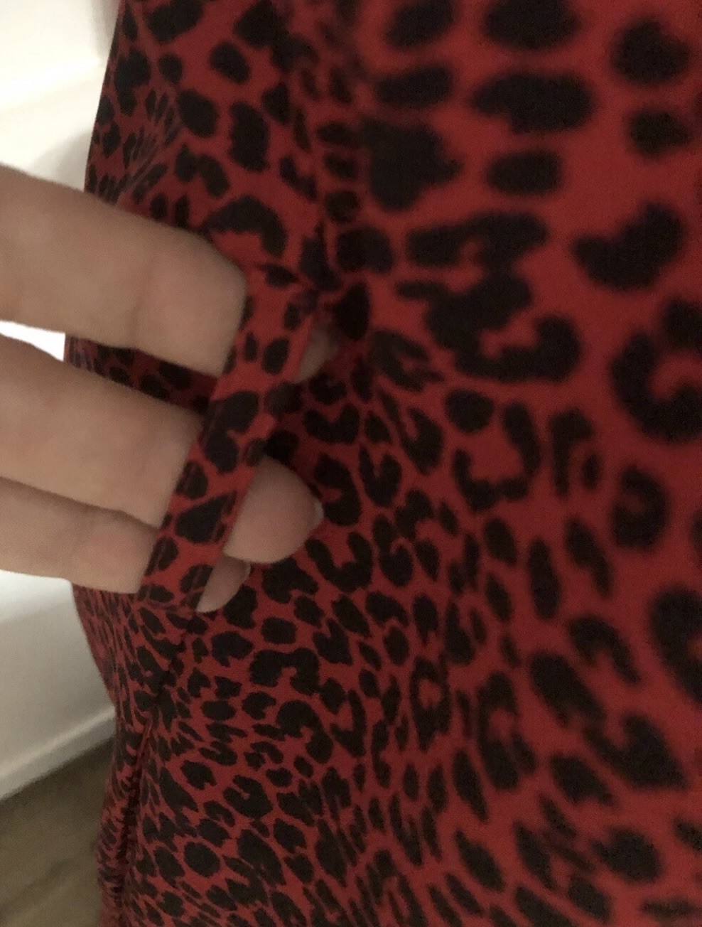 Dove Dancing Leopard Red/Black Animal Print Long Shirt Dress Size 10 RRP £40