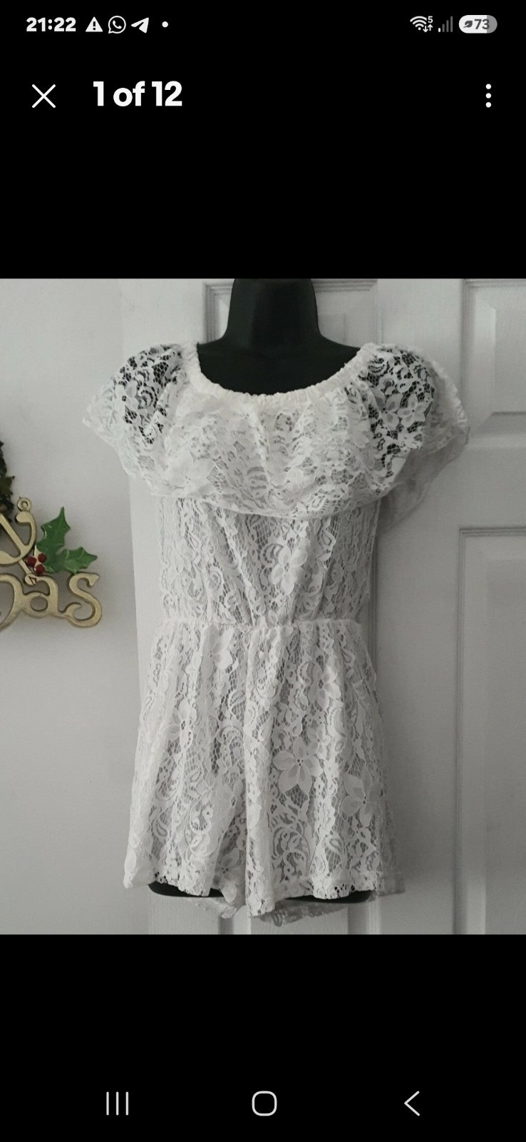 Ladies Summer Holiday Mini Lace Jumpsuit Beachwear Short Sundress UK 8