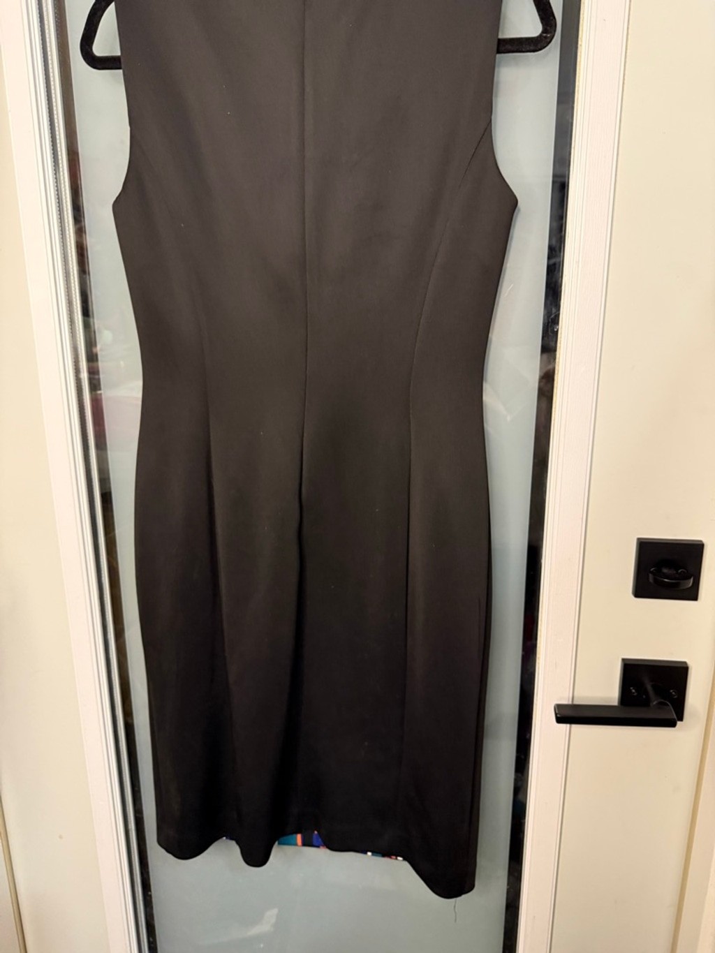 Calvin Klein Black Multi-color Sleeveless Sheath Dress Size 10