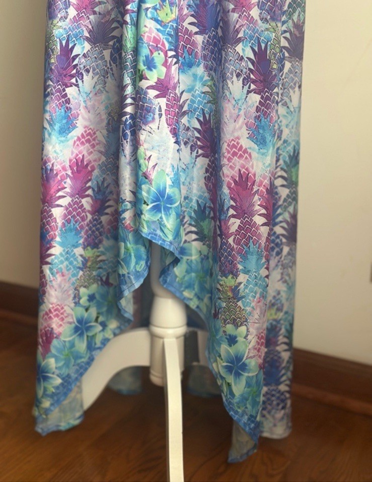India Boutique, Women’s Long Backless Halter Dress Blue Purple Pink (Free Size)