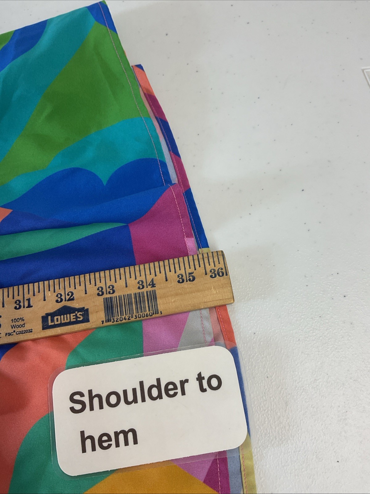 SSYS The Label Dress M Colorful Poly Spandex Stretch ruffle neck Tatum Dress